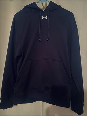 Under Armour Men's Black Pullover Hoodie with Center Logo